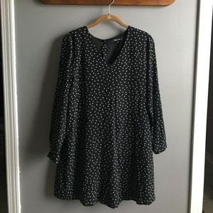Madewell Silk Button-Back Dress in Star Scatter
